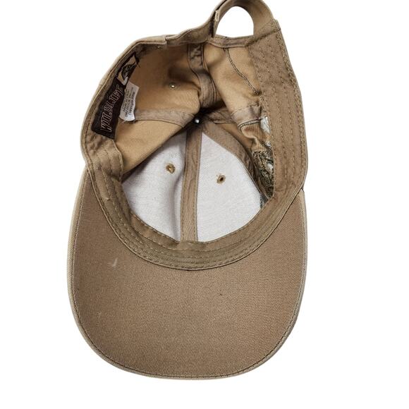 Wild Life Dri Duck Nature Inspired Tan Cap Fish Embroidery Design Cotton Dad Hat - Picture 7 of 10